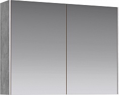 Aqwella Зеркало-шкаф для ванной  Mobi 80 бетон светлый